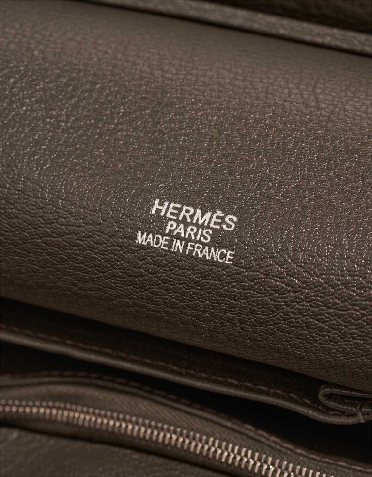 Hermès Jypsière 34 Taurillon Clémence Vert Bronze Logo | Sell your designer bag