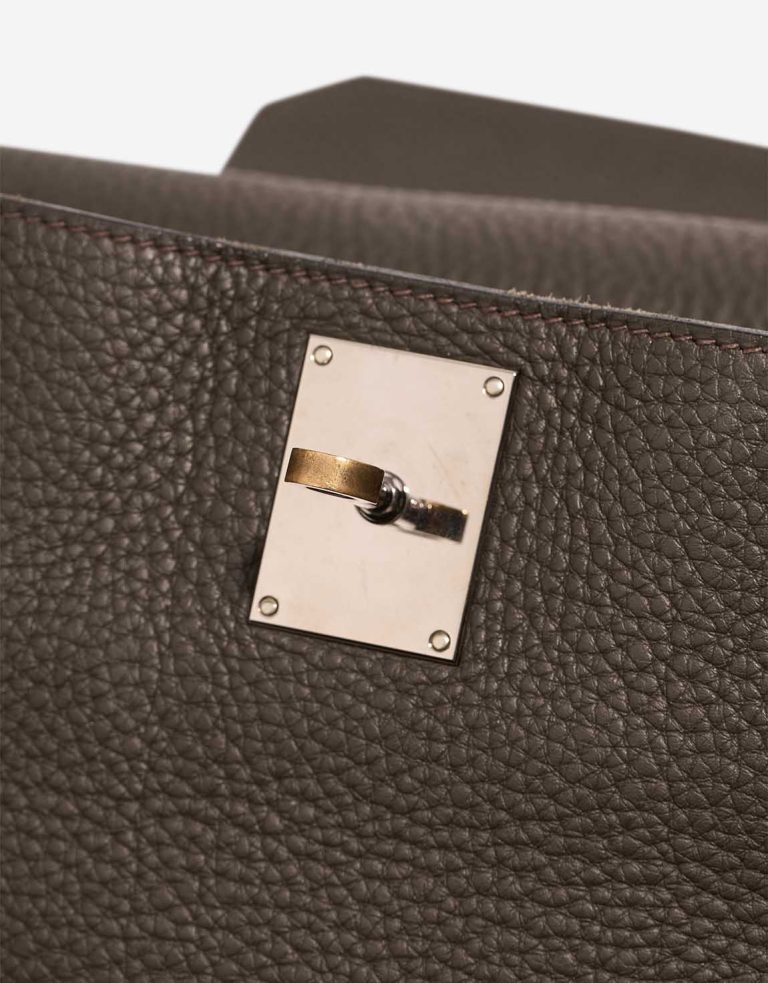 Hermès Jypsière 34 Taurillon Clémence Vert Bronze Logo | Sell your designer bag
