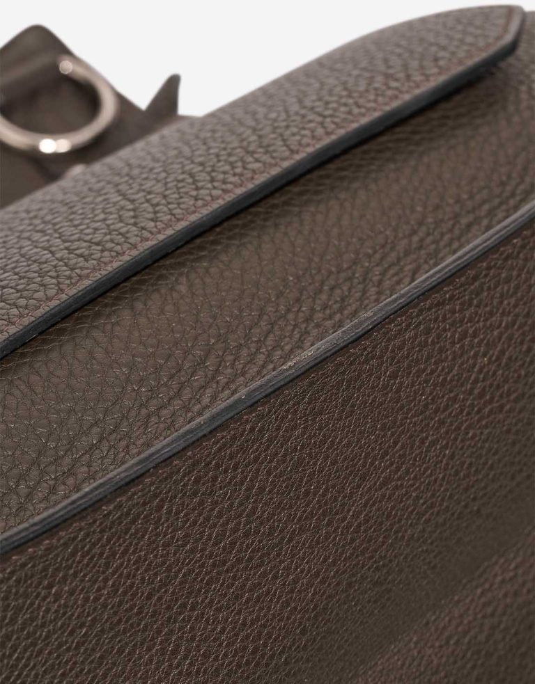 Hermès Jypsière 34 Taurillon Clémence Vert Bronze Signs of wear | Sell your designer bag