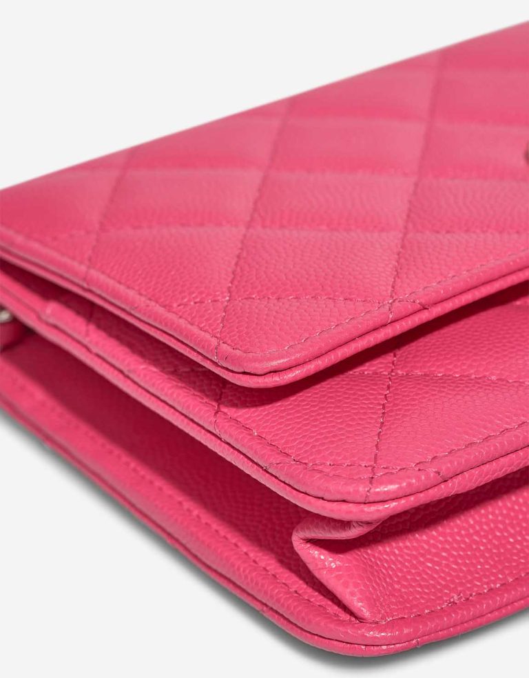 Chanel Timeless Wallet On Chain Caviar Pink Signs of wear | Sell your designer bag