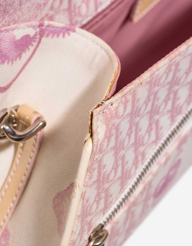 Dior Cherry Blossom Shoulder Bag Canvas White / Pink Signs of wear | Sell your designer bag