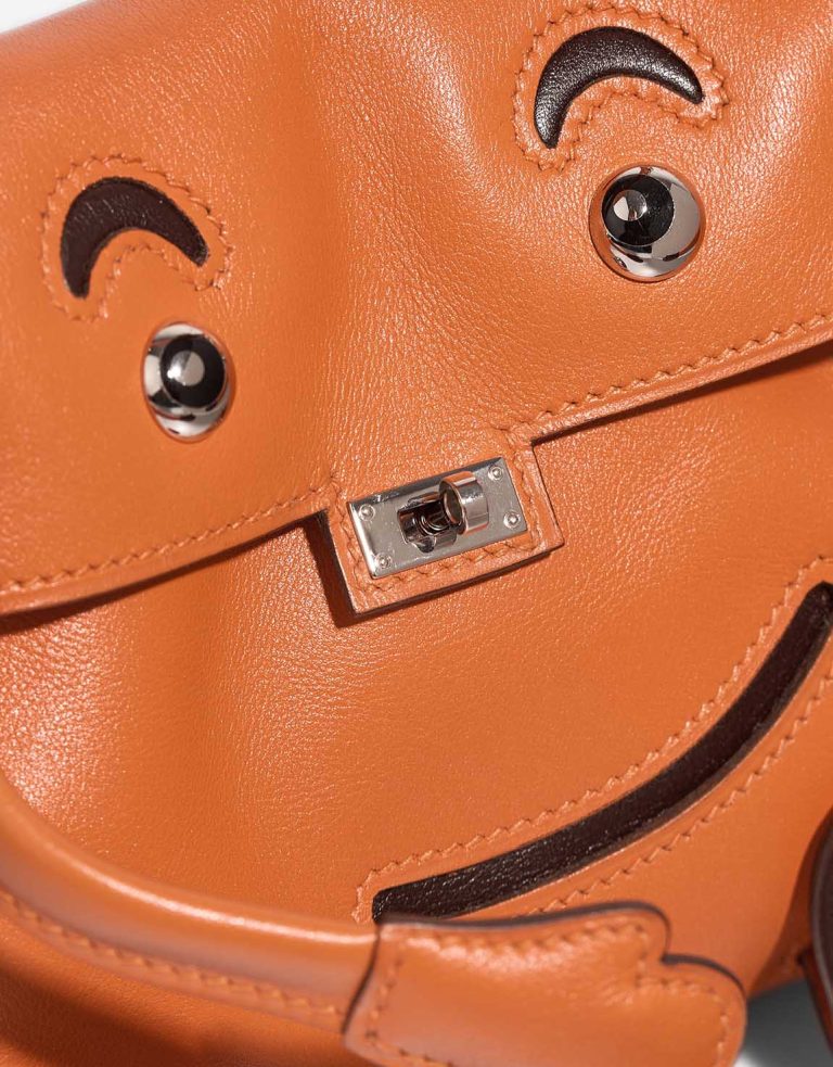 Hermès Kellydole Swift Orange H / Brown Closing System | Sell your designer bag