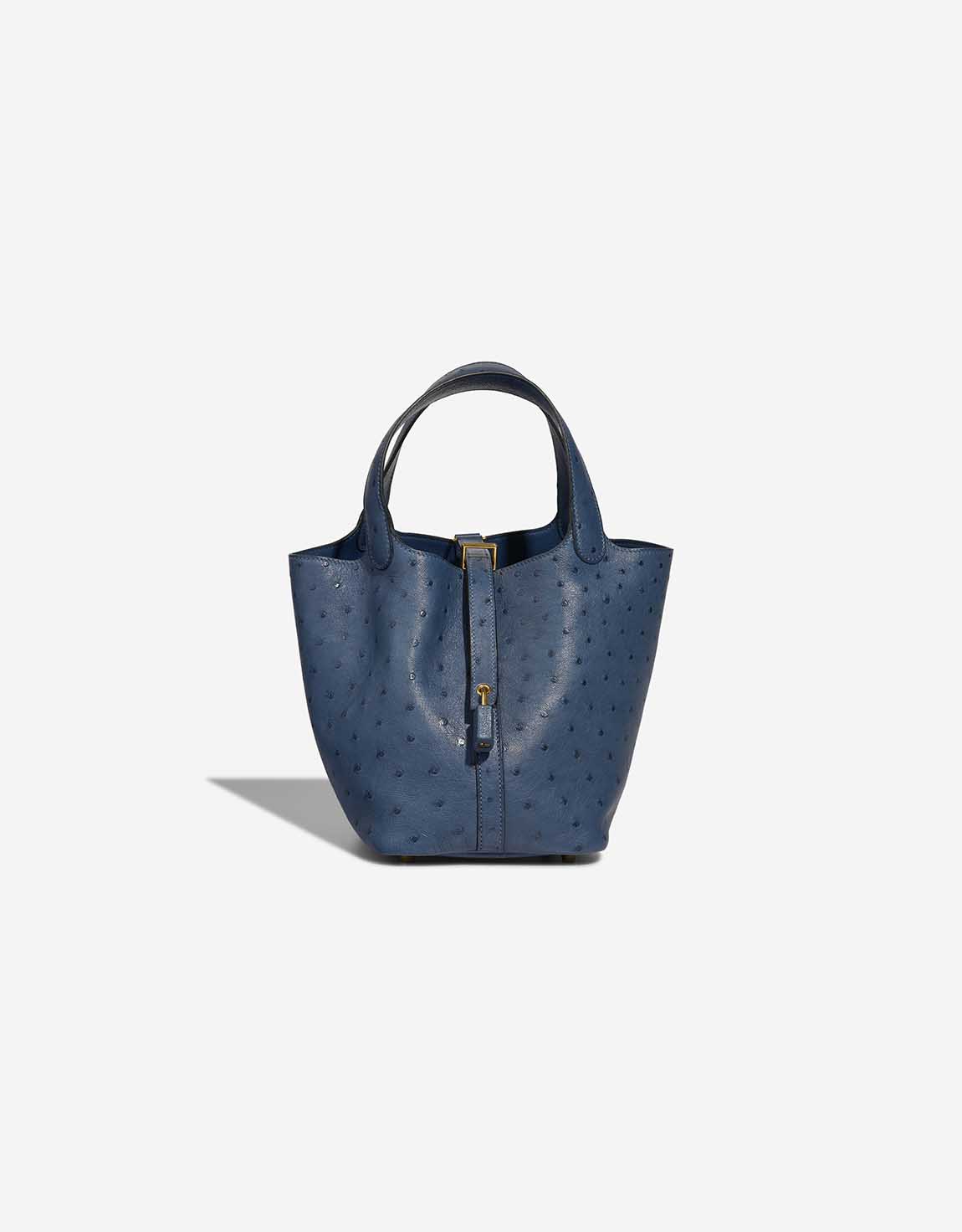 Hermès Picotin 18 Ostrich Deep Blue | SACLÀB