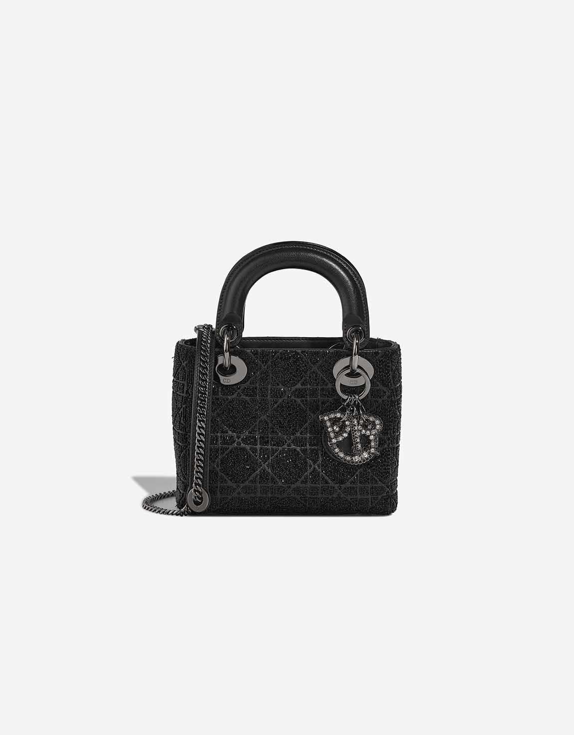 Dior Lady Mini Embroidery / Calf Black | SACLÀB