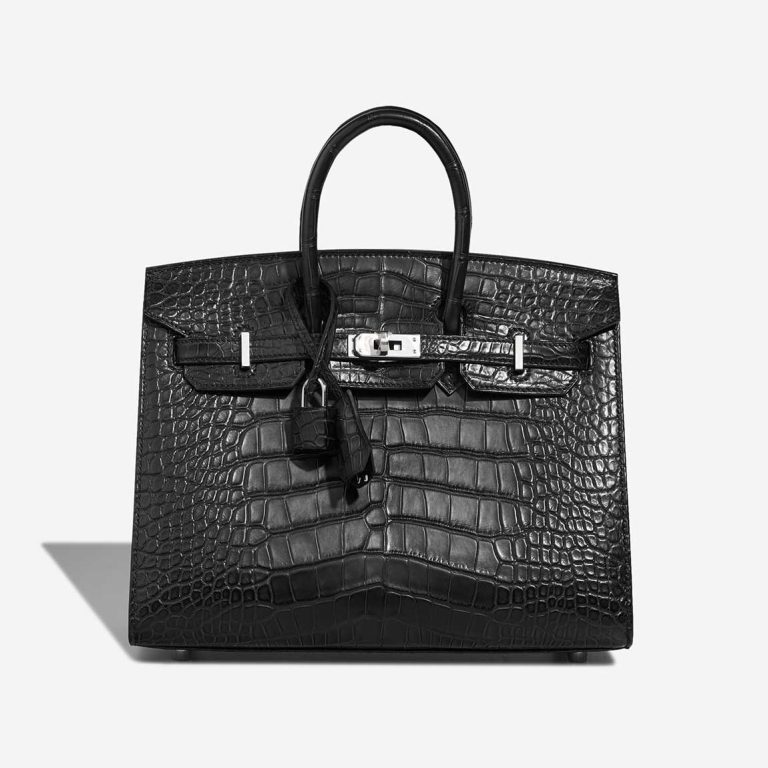 Hermès Birkin 25 Matte Alligator Black Front | Sell your designer bag