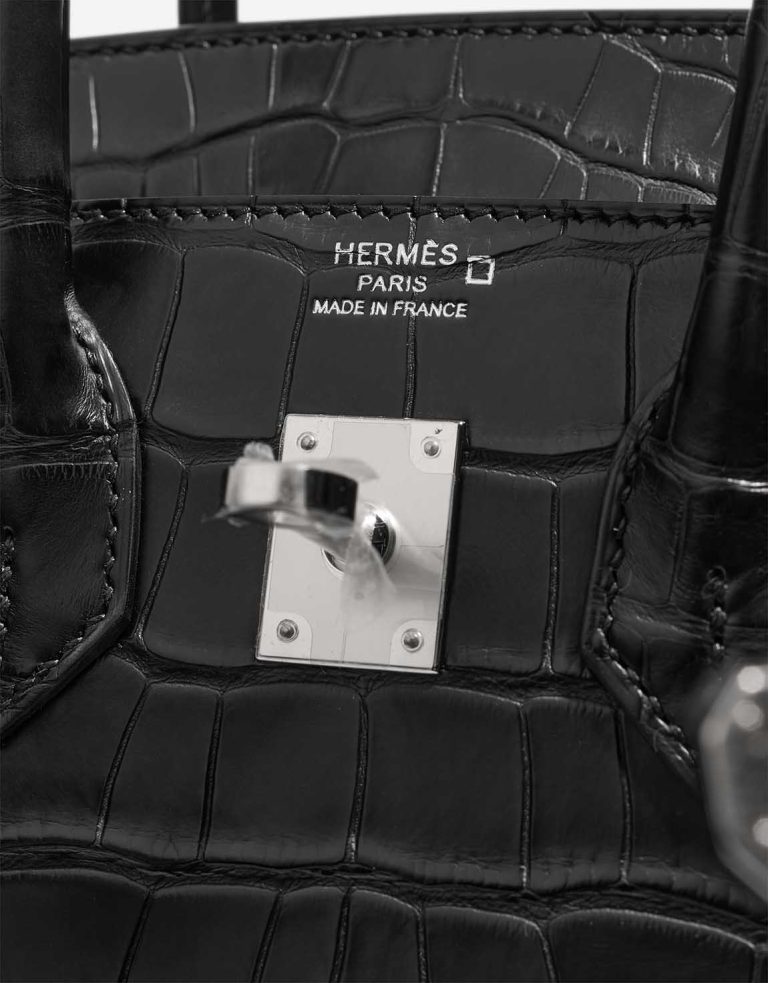 Hermès Birkin 25 Matte Alligator Black Logo | Sell your designer bag