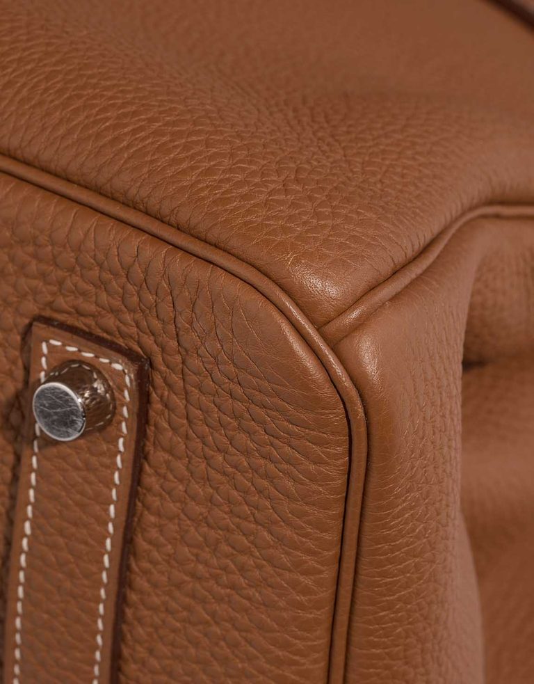 Hermès Birkin 35 Clémence Gold Signs of wear | Sell your designer bag