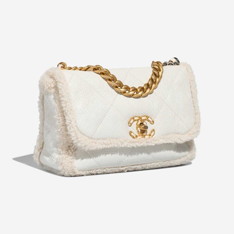 Chanel 19 Flap Bag Shearling White | Sell your designer bag