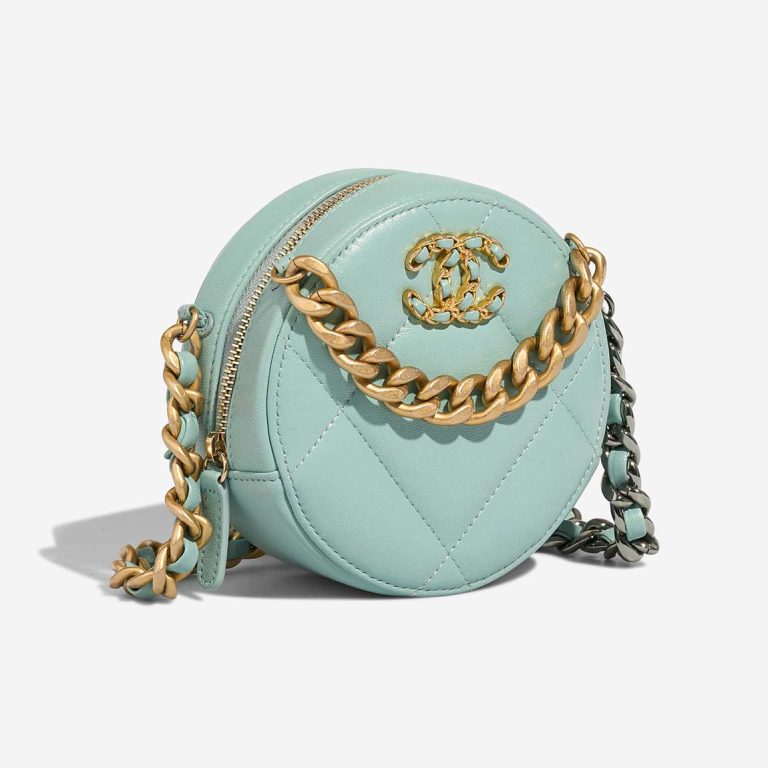 Chanel 19 Round Clutch Lamb Blue | Sell your designer bag