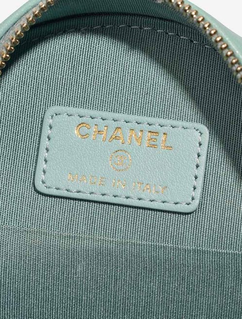Chanel 19 Round Clutch Lamb Blue Logo | Sell your designer bag