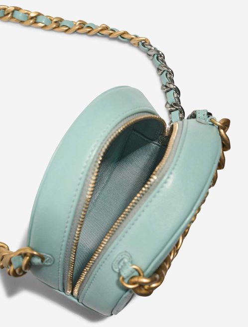 Chanel 19 Round Clutch Lamb Blue Inside | Sell your designer bag