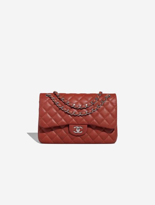 Chanel Timeless Jumbo Caviar Dark Red Front | Sell your designer bag