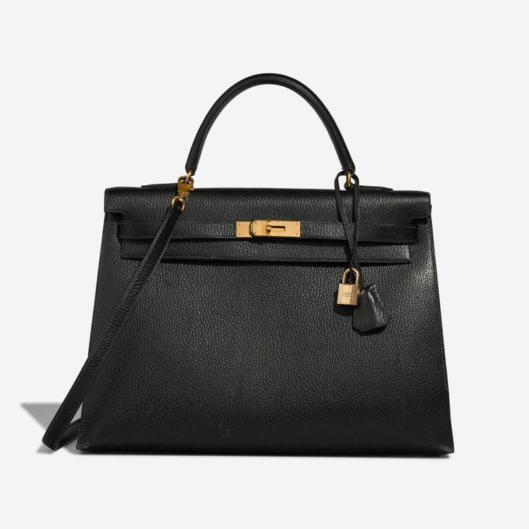 Hermès Kelly 35 Ardennes Black Front | Sell your designer bag