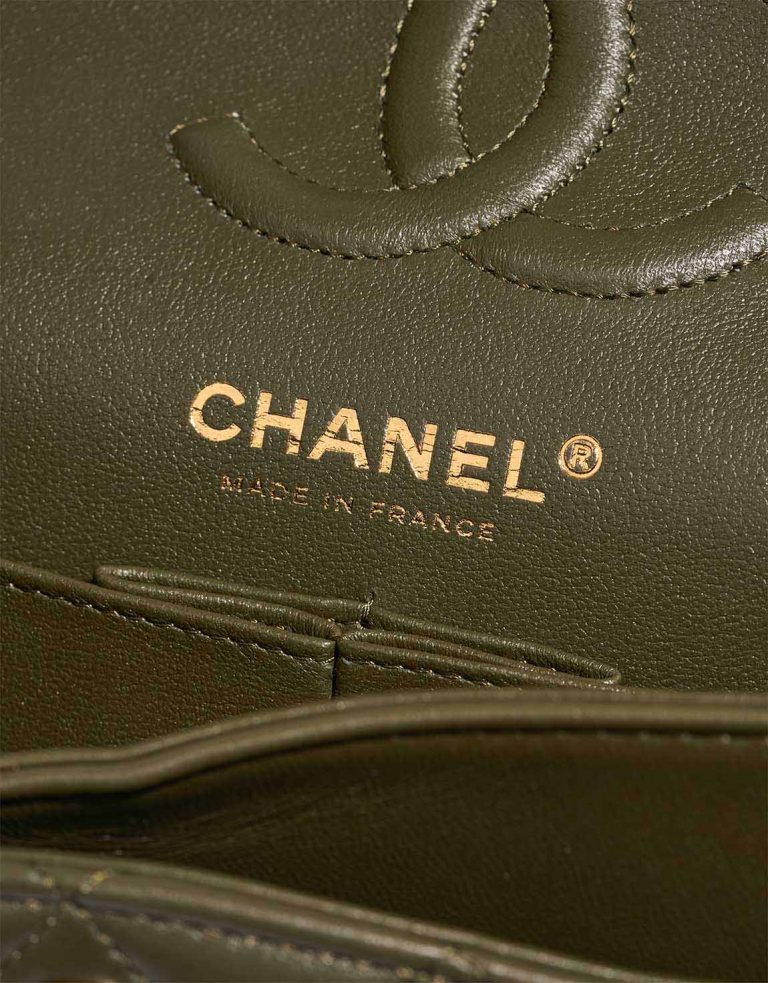 Chanel Timeless Small Lamb Khaki Logo | Sell your designer bag