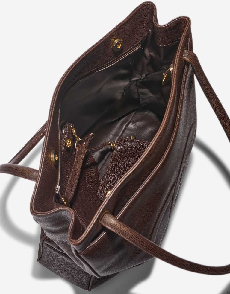 Chanel Shopper Caviar Brown Inside | Sell your designer bag
