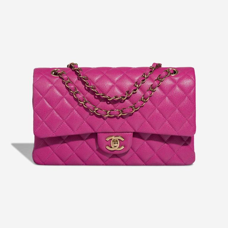 Chanel Timeless Medium Caviar Violet Front | Sell your designer bag