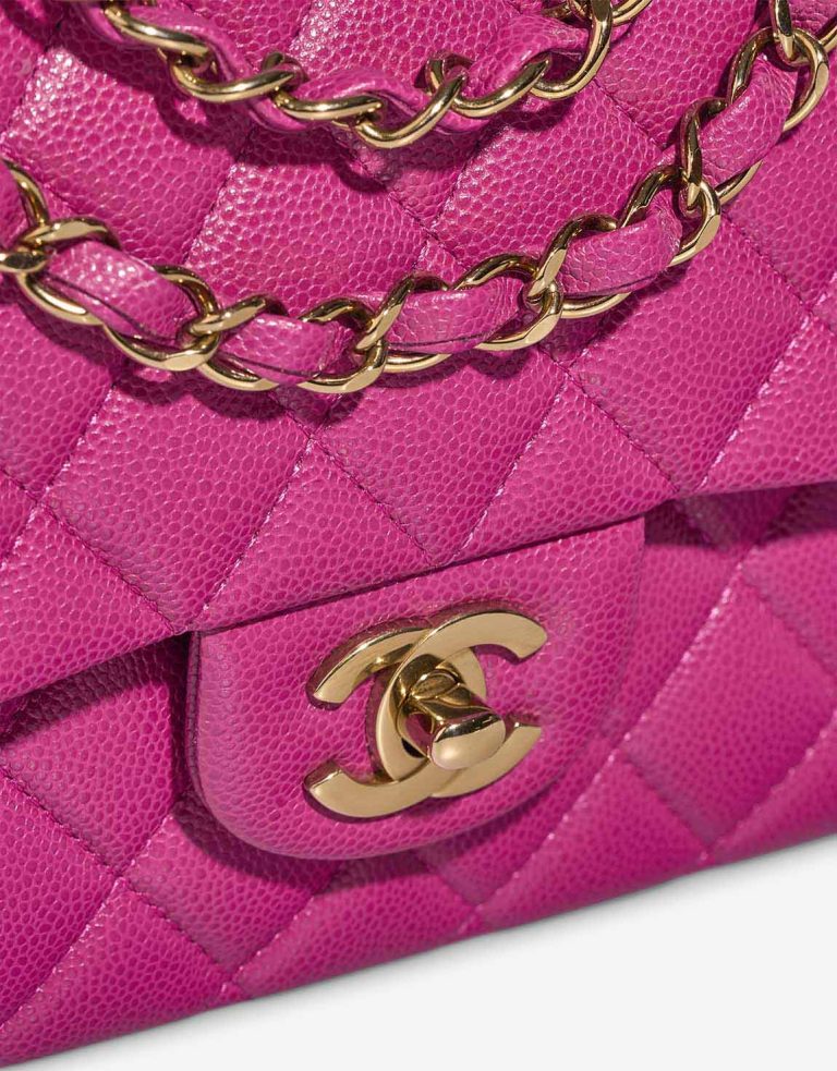 Chanel Timeless Medium Caviar Violet Closing System | Sell your designer bag