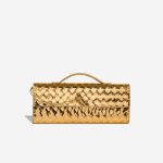 Bottega Veneta Andiamo Clutch Patent Metallic Gold Front | Sell your designer bag