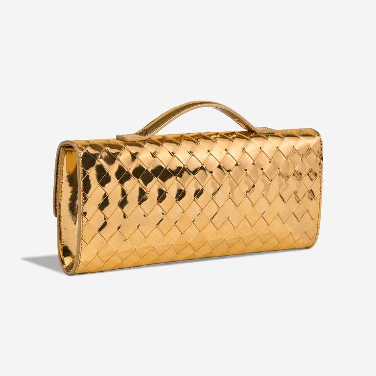 Bottega Veneta Andiamo Clutch Patent Metallic Gold | Sell your designer bag