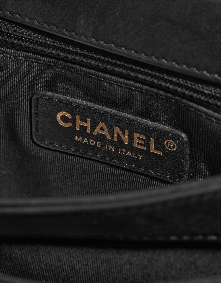 Chanel Timeless Handle Medium Calf Black Logo | Sell your designer bag
