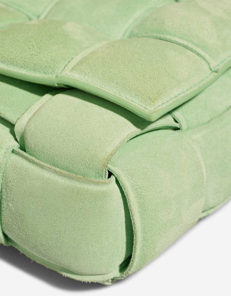 Bottega Veneta Cassette Suede Light Green Signs of wear | Sell your designer bag
