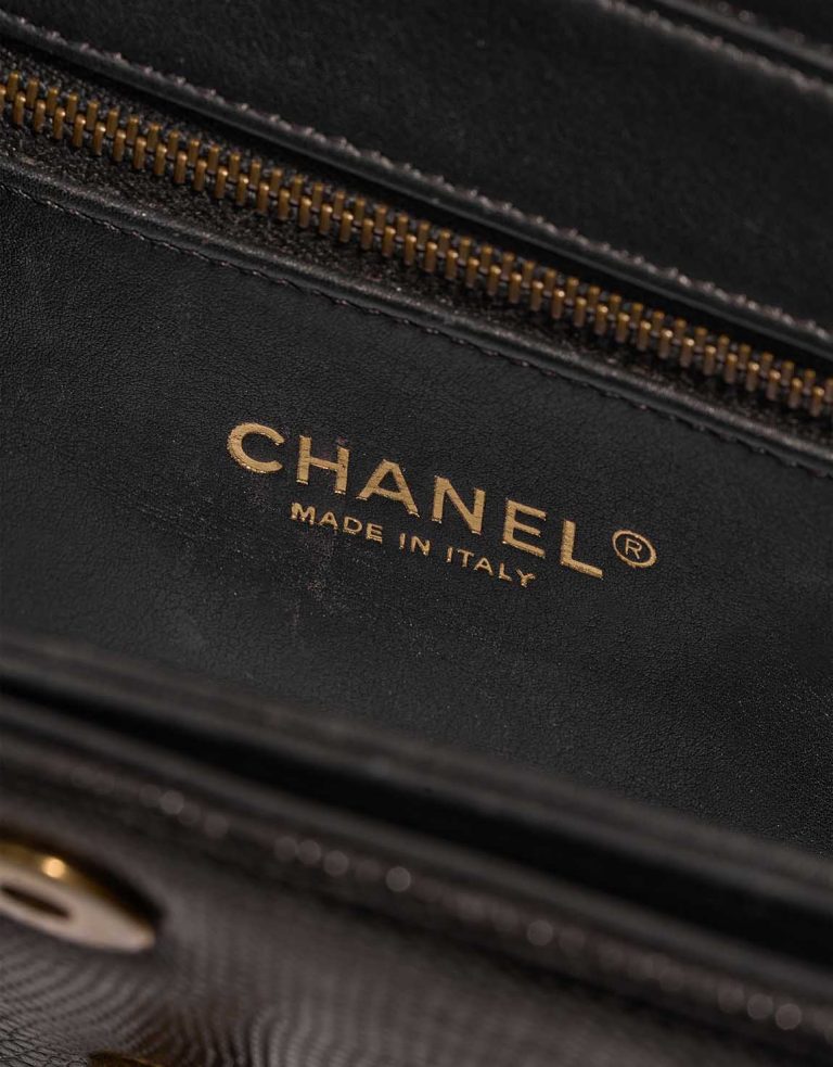Chanel Timeless Flap Bag Medium Lizard / Lamb Brown Logo | Sell your designer bag