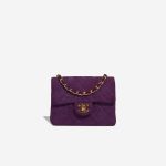 Chanel Timeless Mini Square Suede Violet Front | Sell your designer bag