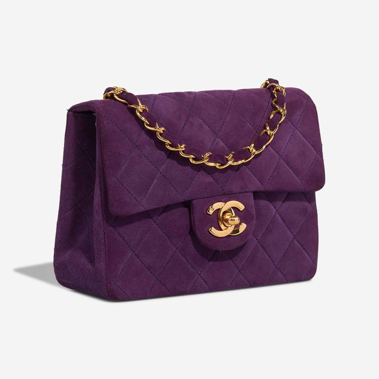 Chanel Timeless Mini Square Suede Violet | Sell your designer bag