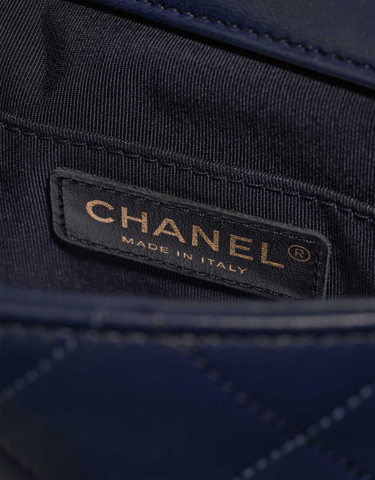 Chanel In The Loop Small Flap Bag Lamb Dark Blue Logo | Sell your designer bag
