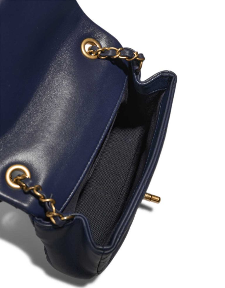 Chanel In The Loop Small Flap Bag Lamb Dark Blue Inside | Sell your designer bag