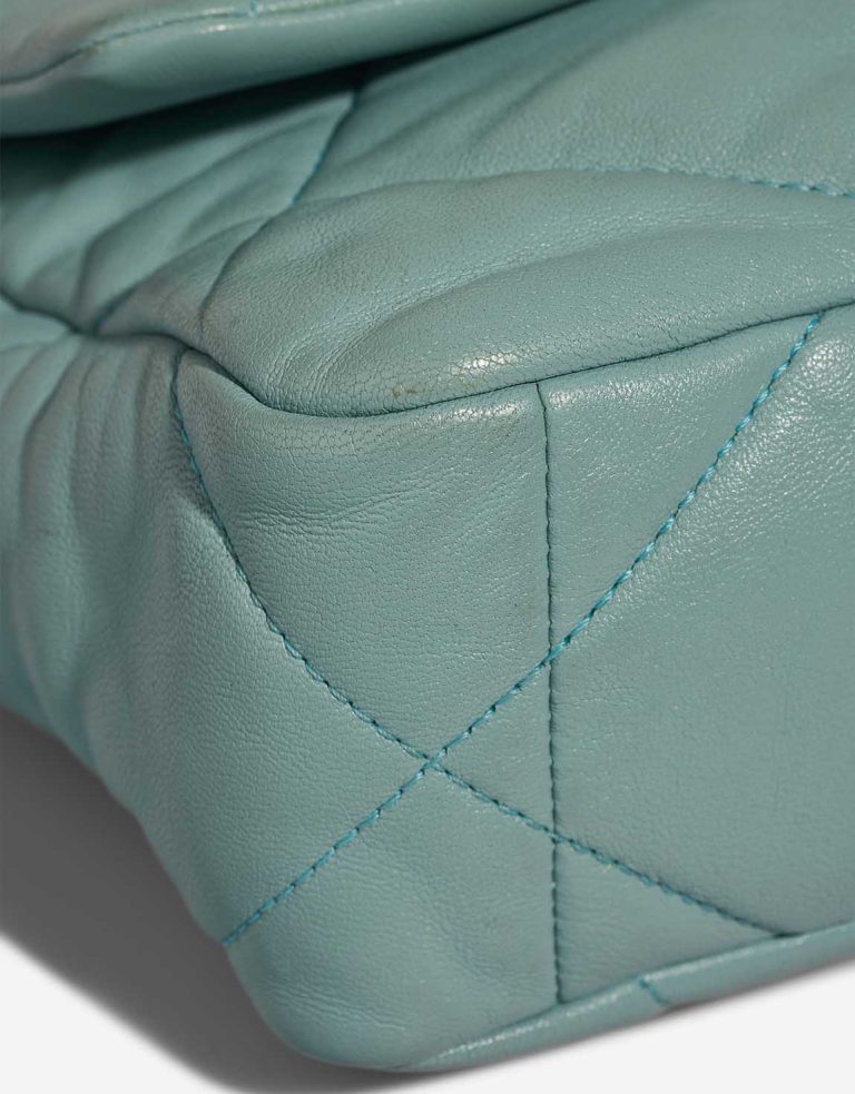 Chanel 19 Flap Bag Lamb Turquoise Signs of wear | Sell your designer bag