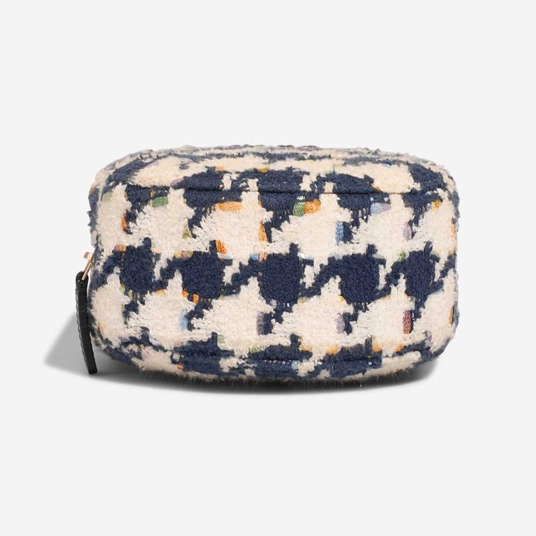 Chanel 19 Round Clutch Tweed White / Blue | Sell your designer bag