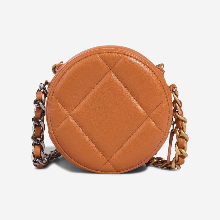Chanel 19 Round Clutch Lamb Brown | Sell your designer bag