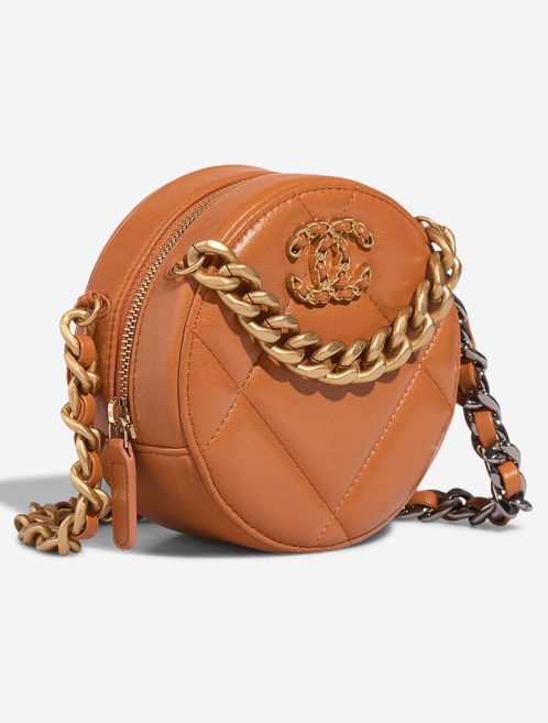 Chanel 19 Round Clutch Lamb Brown | Sell your designer bag