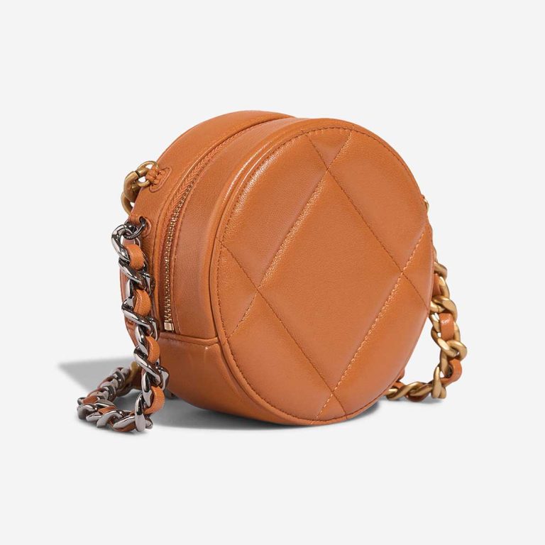 Chanel 19 Round Clutch Lamb Brown | Sell your designer bag