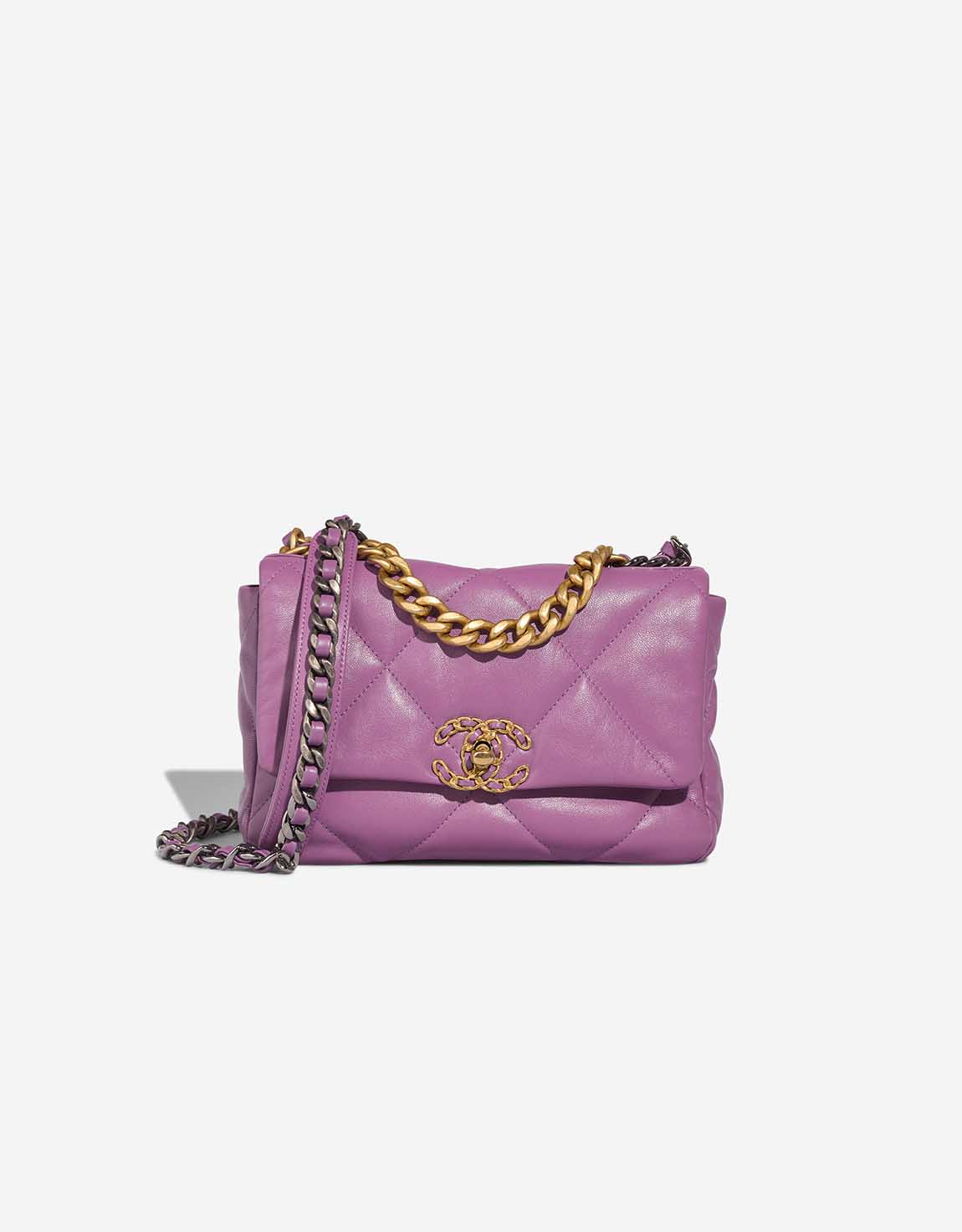 Chanel 19 Flap Bag Lamb Violet | SACLÀB