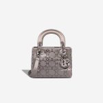 Dior Lady Mini Satin Taupe Silver Front | Sell your designer bag