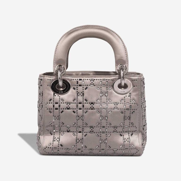 Dior Lady Mini Satin Taupe Silver | Sell your designer bag