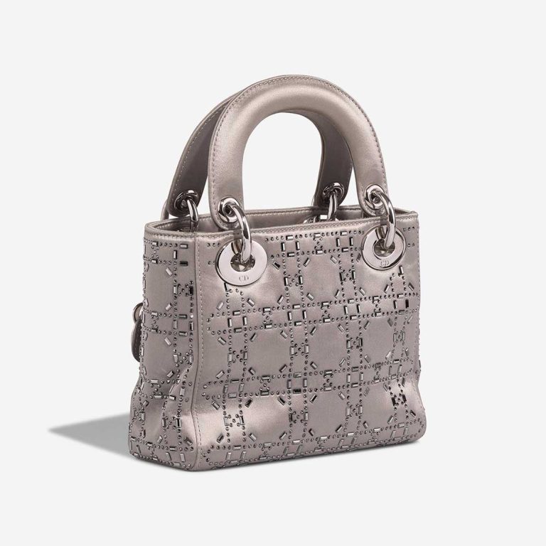 Dior Lady Mini Satin Taupe Silver | Sell your designer bag