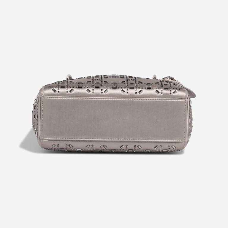 Dior Lady Mini Satin Taupe Silver | Sell your designer bag