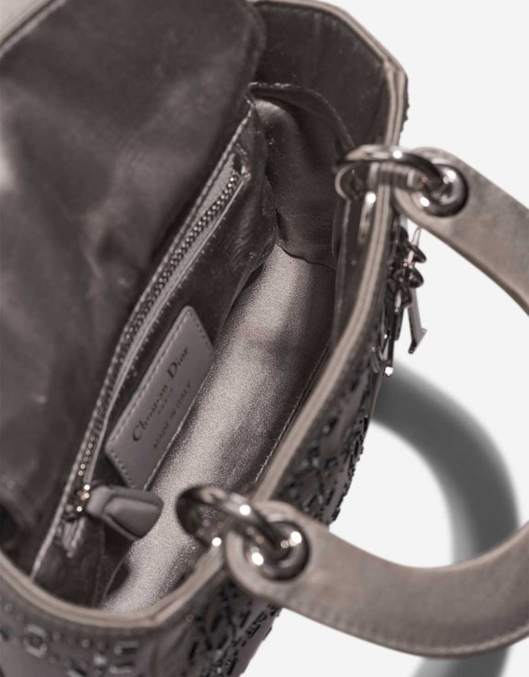 Dior Lady Mini Satin Taupe Silver Inside | Sell your designer bag