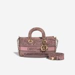 Dior Lady D-Joy Medium Canvas Pink Front | Sell your designer bag