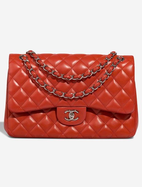 Chanel Timeless Jumbo Lamb Red Front | Sell your designer bag