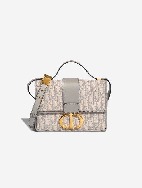 Dior 30 Montaigne Canvas / Calf Light Grey Front | Sell your designer bag