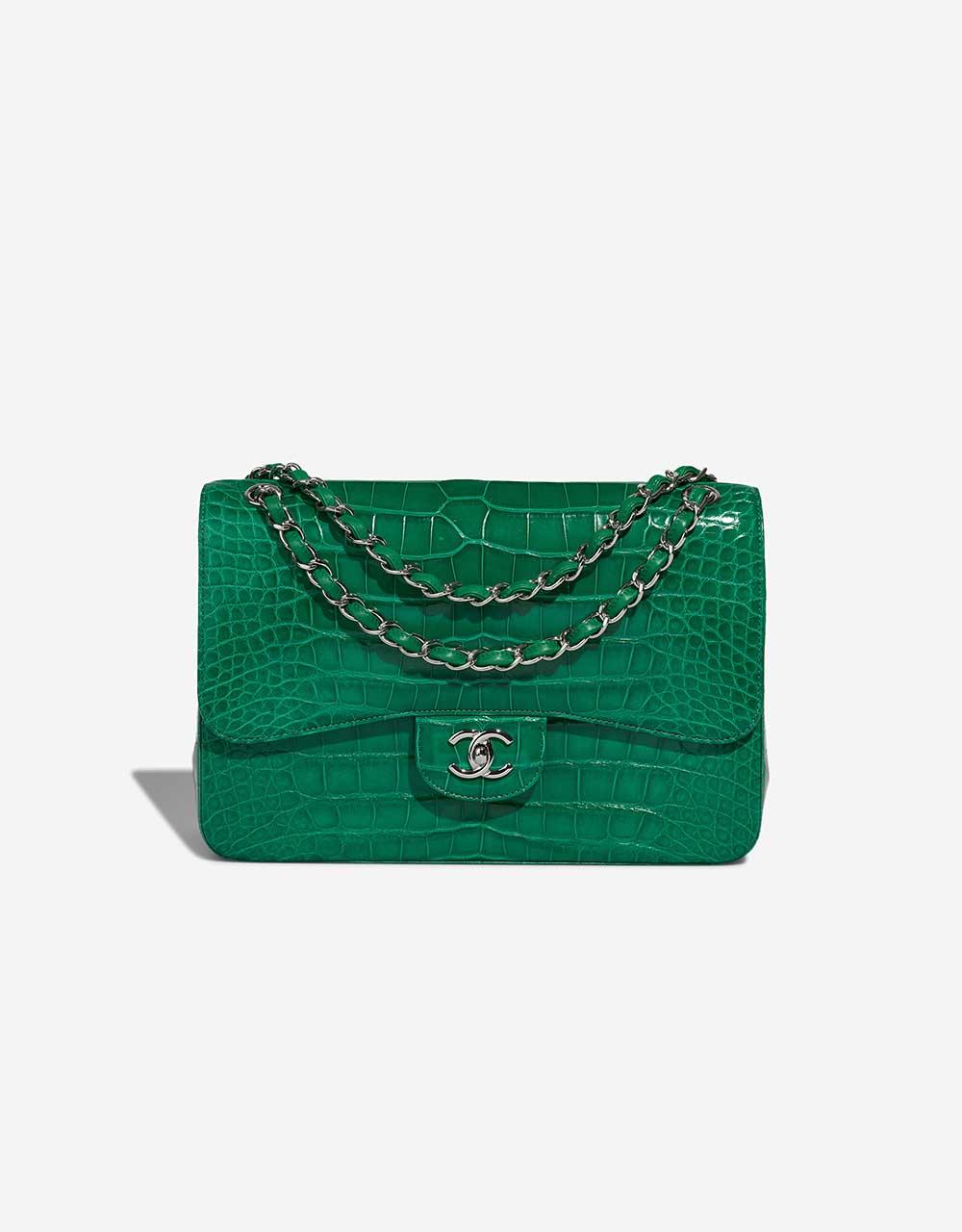 Chanel Timeless Jumbo Alligator Mississippi Emerald | SACLÀB