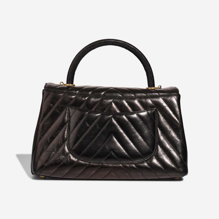 Chanel Timeless Handle Medium Lamb / Lizard Black | Sell your designer bag