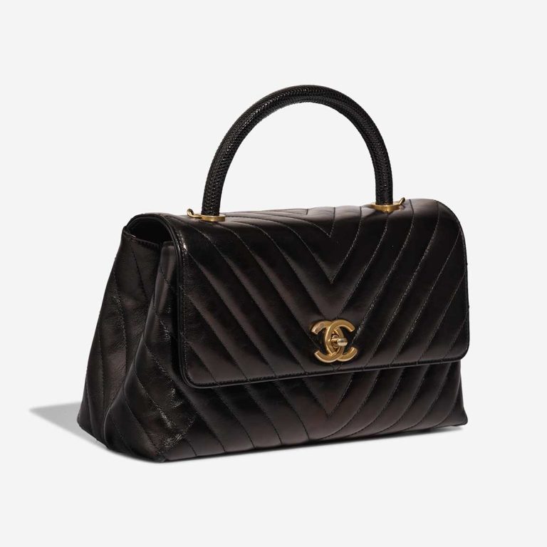 Chanel Timeless Handle Medium Lamb / Lizard Black | Sell your designer bag