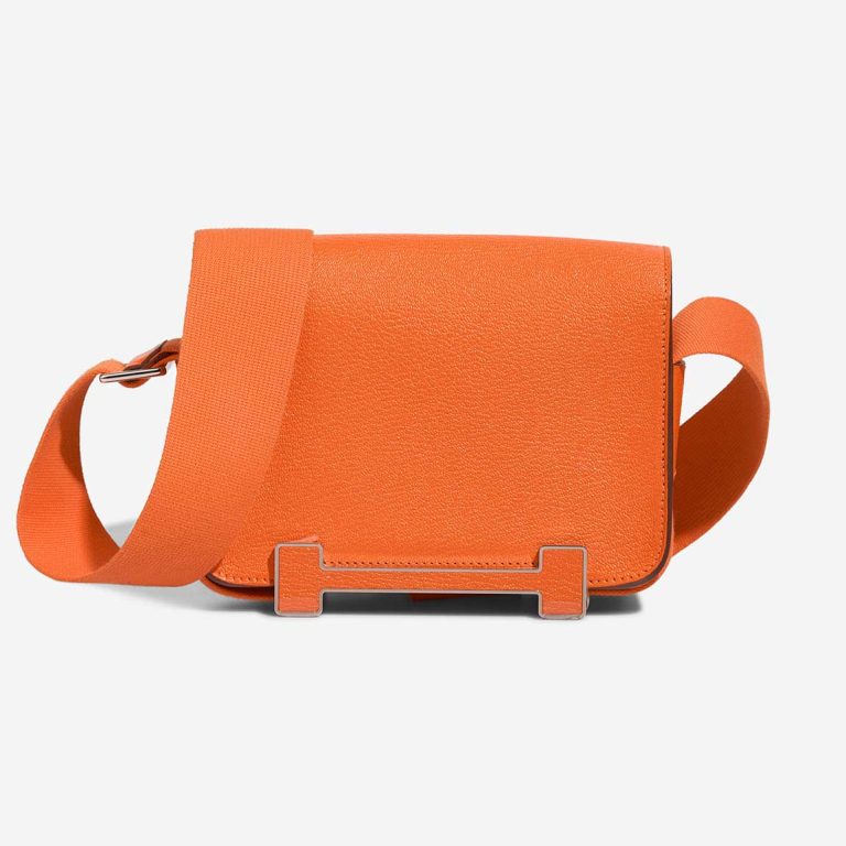 Hermès Geta Chèvre Orange H Front | Sell your designer bag