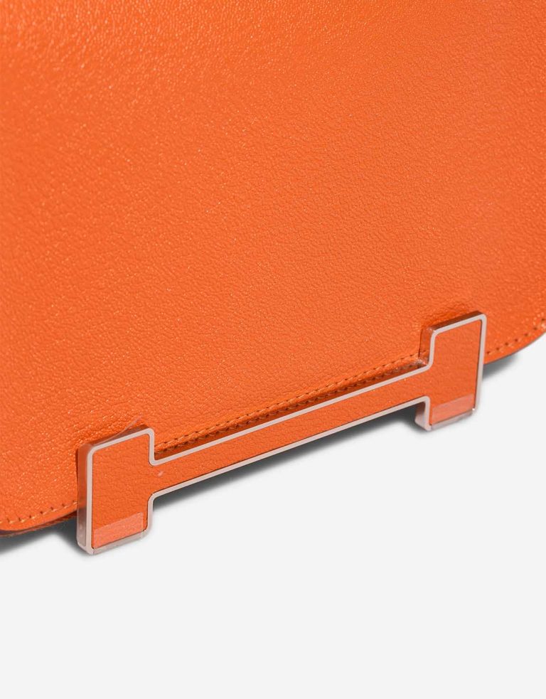 Hermès Geta Chèvre Orange H Closing System | Sell your designer bag