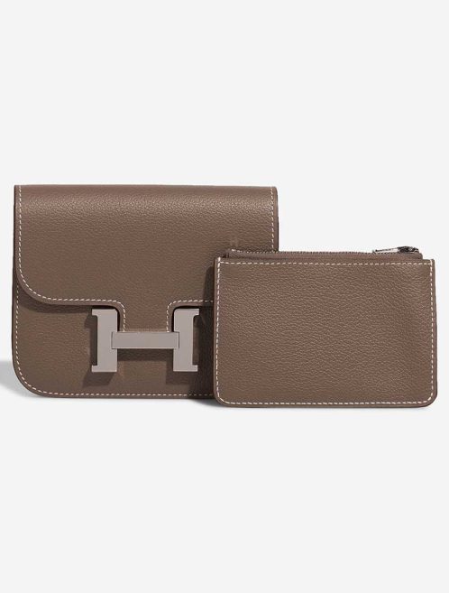 Hermès Constance Slim Wallet Evercolor Étoupe Front | Sell your designer bag
